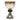 Romanesque Pelage chalice. hammered silver finish outside, smooth gold plated inside cup. black onyx stone node. black enamel cross on base