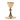 gold plated neo gothic chalice with celtic cross on the base
