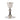 silver plated chalice with latin text on the cup and cross on base