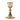 gold plated neo gothic chalice with ornate cross on base