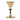 gold plated neo gothic chalice with latin text on cup. red stone node. silver plated cross on base