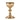 gold plated romanesque chalice. enamel panels on the base.  ornate over cup