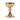 Pelage chalice. two tone gold and silver node. round bas. e with latin text engraved