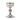silver plated romanesque chalice. chi rho and alpha omega around cup