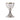 silver plated Romanesque chalice. enamel Mary on base. hammered silver finish
