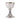 silver plated romanesque chalice. enamel Mary panel on base. hammered finish