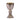 silver plated chalice with gold cross on base