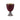 red baked enamel chalice with gold plated inner cup and hammered base
