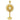 H-210G Traditional Monstrance with Glass Enclosed Luna, Gold Accents