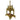 gothic brass relic shrine with clear glass on all four sides. to display your relic.