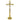 gold plated altar cross ornate on both sides silver plated corpus
