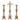 Decorative brass altar cross, crucifix with silver corpus, traditional gothic altar cross, altar cross with two candlesticks, gothic style 