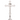 Short decorative silver plated traditional altar cross, crucifix with gold corpus, altar cross, backside