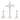 Pair of short decorative silver plated baroque style altar candlesticks with matching altar cross, silver plated short baroque altar candlesticks with altar cross, short silver plated  altar candlesticks with altar cross, silver plated short baroque style candlesticks with altar cross, candlesticks with altar cross, silver plated altar cross, baroque altar cross, silver crucifix with silver corpus 