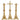 Pair of traditional baroque style altar candlesticks with matching altar cross, pair of brass baroque altar candlesticks with altar cross, set of 4 matching altar candlesticks with different heights, short and tall matching altar candlesticks, pair of baroque altar candlesticks with altar cross, pair of baroque candlesticks, different height altar candlesticks, altar cross, baroque altar cross, crucifix with silver corpus
