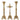 Pair of brass ornate baroque style altar candlesticks with matching altar cross, pair of baroque style altar candlesticks with altar cross, pair of brass altar candlesticks with altar cross, pair of brass candlesticks with altar cross, brass altar cross, crucifix with silver corpus, 30" tall altar candlestick