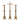 Pair of brass gothic altar candlesticks with matching altar cross, traditional gothic altar candlesticks with altar cross, brass candlesticks, altar candlesticks, pair of gothic candlesticks, gothic altar cross, crucifix with silver corpus, brass altar cross