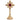 Gold Plated cross shaped reliquary. Glass on the front and removable back door. FRONT VIEW