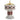 (RM1) Red Marble Baptismal Font with Cover