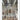 Large-scale architectural model of a Gothic-style church altar. with steeples. all carved marble