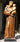 wood carved statue of st anthony with child