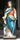 wood carved statue of st barbara
