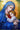 (T-140) Baked Enamel Panel of Blessed Mother with Child